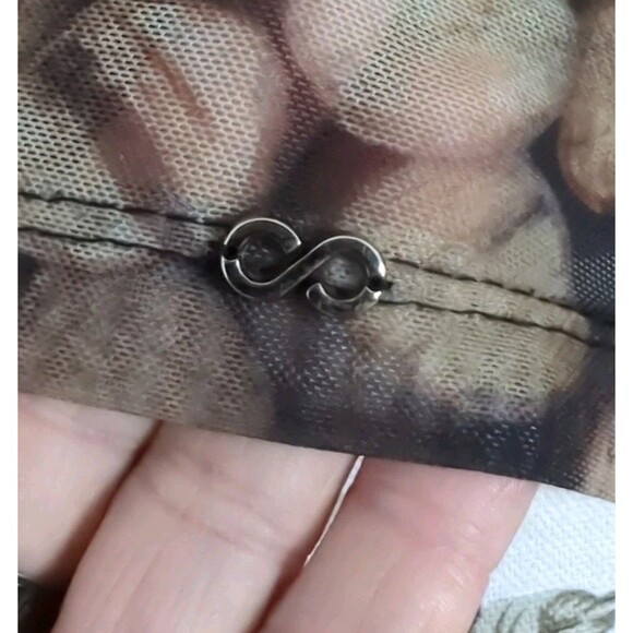 Waggon Paris Y2K Long Sleeve Sheer Top Bokeh Sz 42 US Medium 90s Retro Brown EUC - Picture 4 of 11